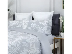 Funda nórdica orio gris 100% algodón orgánico gris cama 150