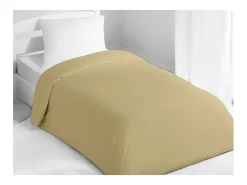 Funda nórdica 140x200 cm algodón beige liso