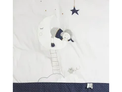 Funda nórdica 100x135cm y funda de almohada en algodón blanco