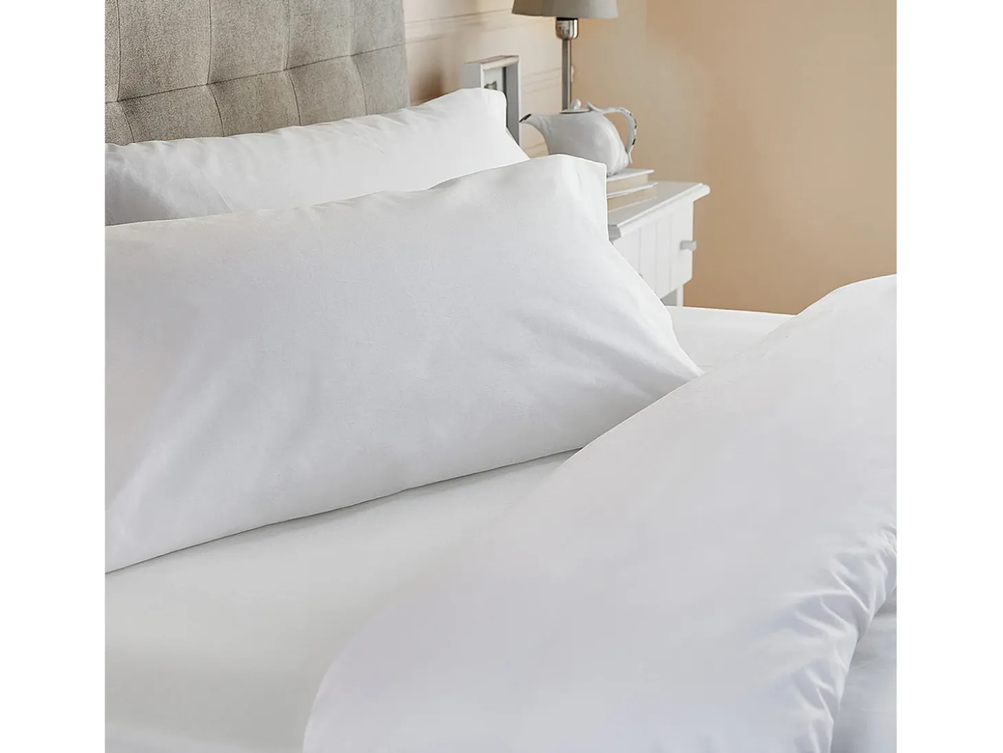 Funda Nórdica y Almohada 90x190cm| PIKOLIN HOME| Algodón |Blanco