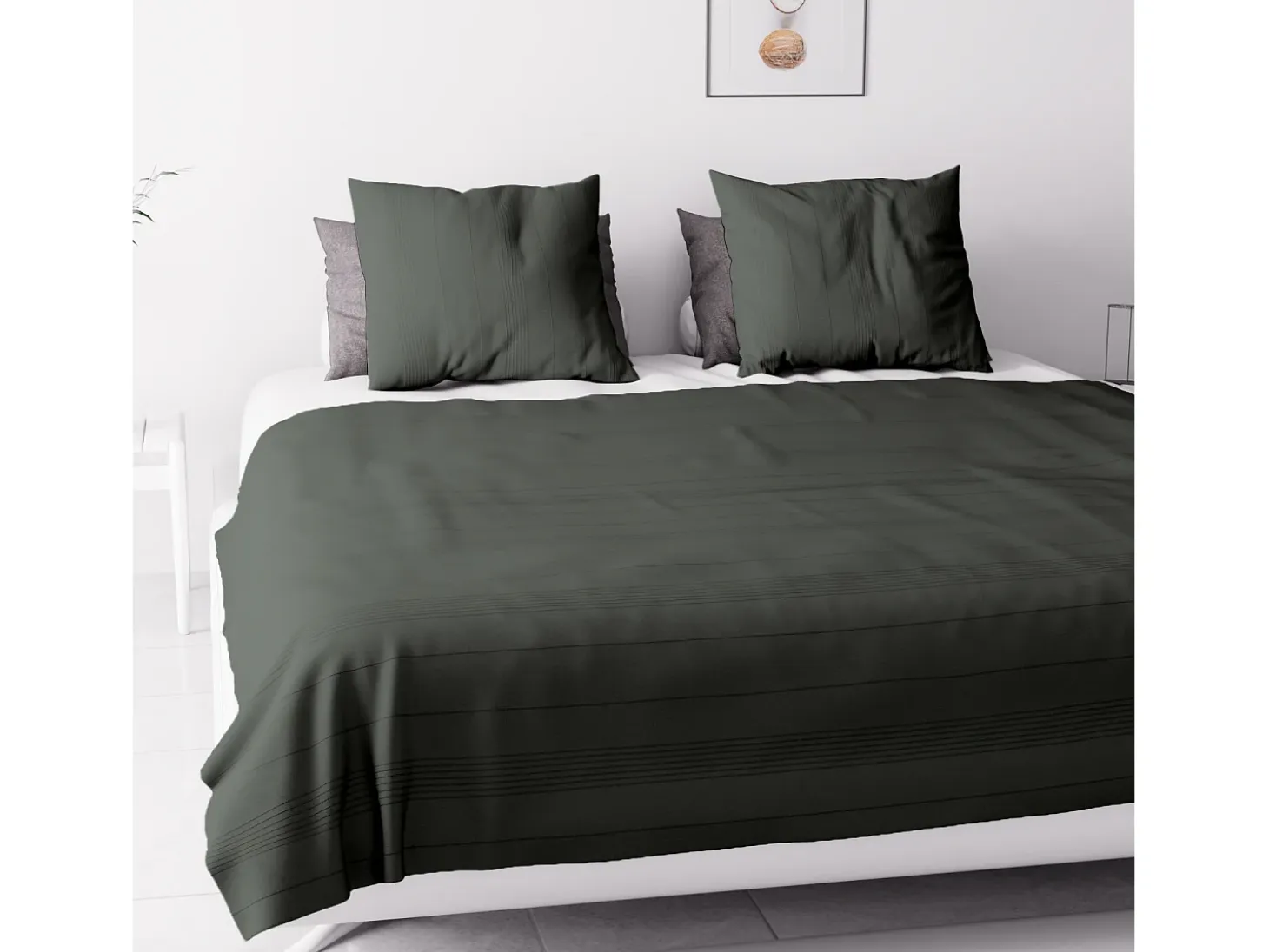 Funda para cama o sofá 220x240 cm ADELE caqui, por Soleil d'ocre