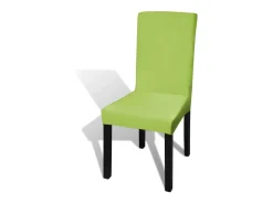 Funda para silla elástica recta 4 unidades verde ES991758