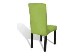 Funda para silla elástica recta 4 unidades verde ES991758