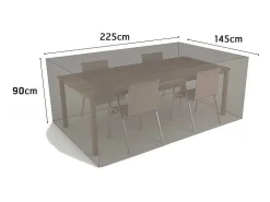 Funda protectora mesa rectangular y 4 sillas 225x145x90 cm nortene 225X145X90 CM