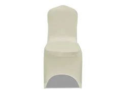 Fundas elásticas para sillas color crema 100 unidades ES703786
