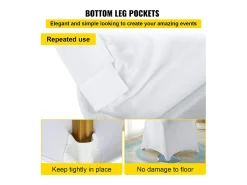 Fundas para Sillas SucceBuy Lote de 100 Fundas para Sillas Plegables de Elastano Extensible Blancas para Bodas y Fiestas