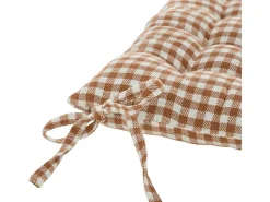 Galette de silla estampada a cuadros vichy 38 x 38 cm