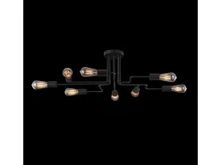 Gilbert Plafón Negro, 8 Luces, E27