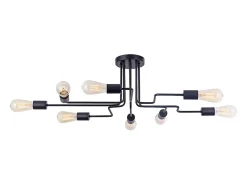 Gilbert Plafón Negro, 8 Luces, E27