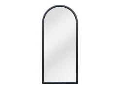 Gran espejo arco de madera de paulownia, L. 80 x H. 180 cm, Negro, EZAREL