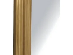 Gran espejo de madera de paulownia con molduras, H.180 cm, Dorado, MERRY