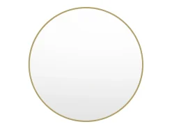Gran espejo de pared redondo de metal, D. 150 cm, Dorado, RONDIA
