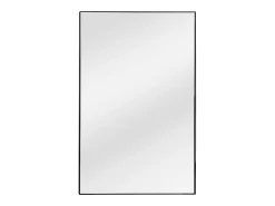 Gran espejo rectangular de aluminio An. 120 x Alt. 190 cm, Negro, MYRA