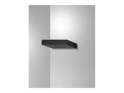 Guia - Aplique de pared LED Fabas Luce de aluminio - LED integrado IP20 Negro - 24 cm