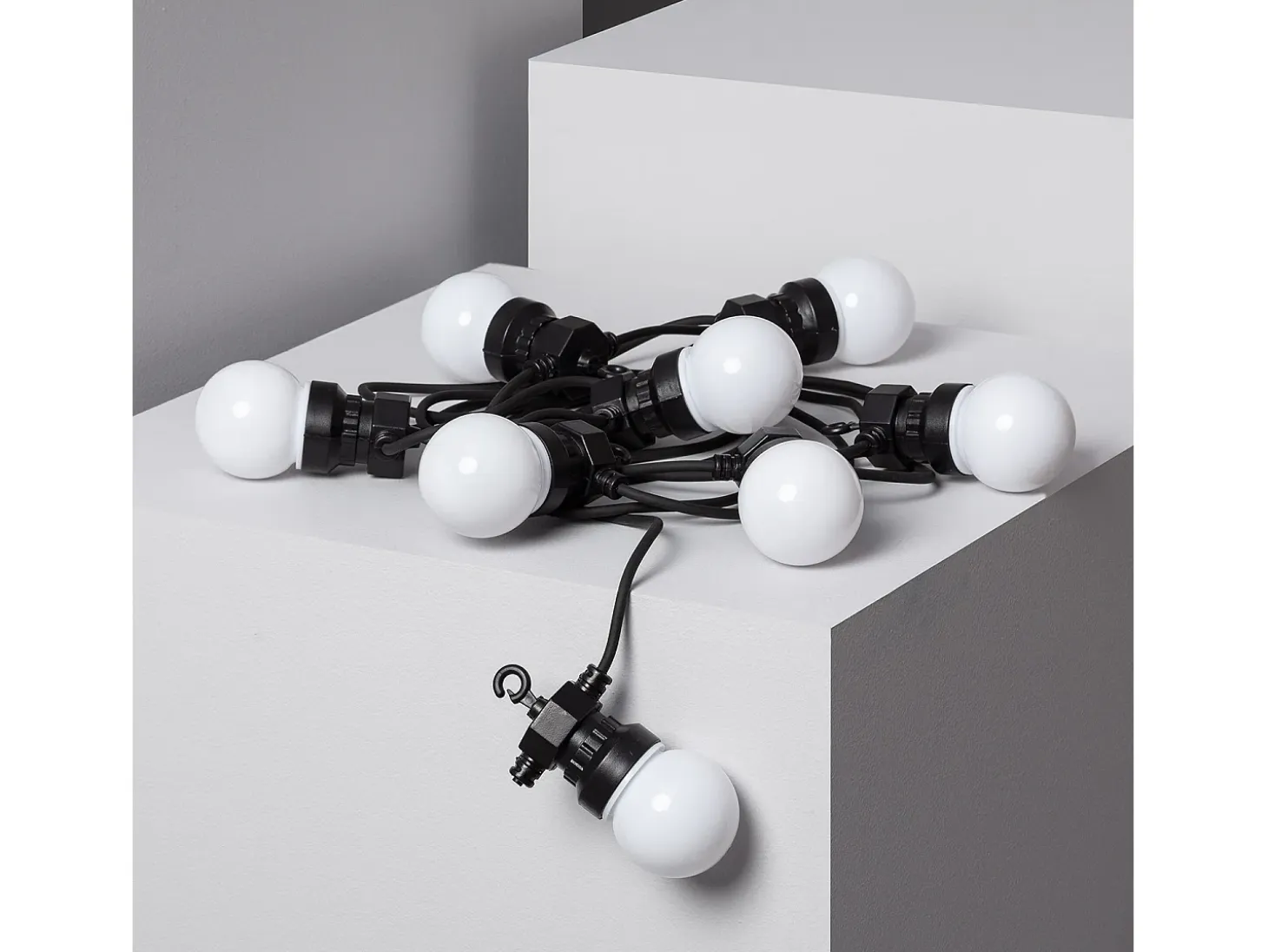 Guirnalda de Bombillas LED Solar Exterior Kuiper 7m Blanco