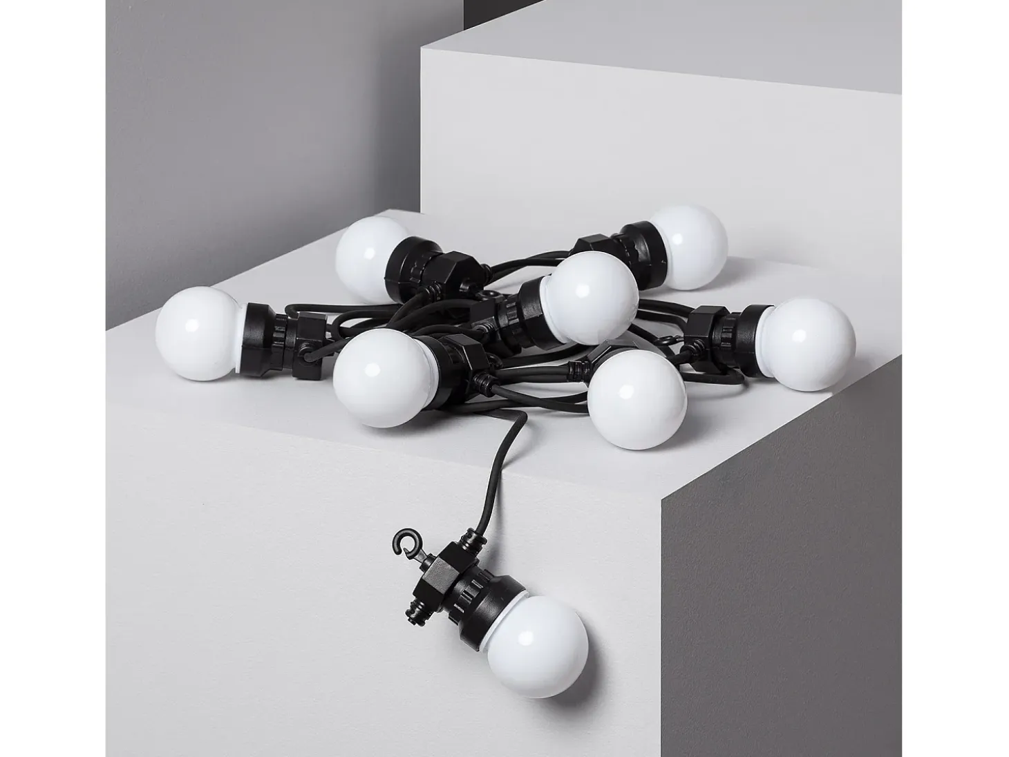 Guirnalda de Bombillas LED Solar Exterior Kuiper 7m Blanco