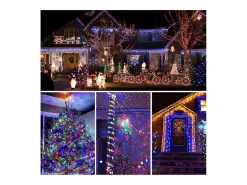 Guirnalda de luces LED de 100 m y 600 luces LED para bodas, carnavales, exteriores, interiores y jardines, multicolor