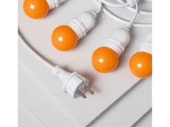 Guirnalda Exterior con Bombillas LED E27 5.5m IP65 Blanco Naranja