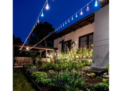 Guirnalda Exterior con Bombillas LED E27 5.5m IP65 Blanco Rosa