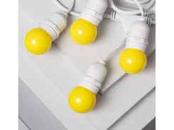 Guirnalda Exterior con Bombillas LED E27 5.5m IP65 Blanco Amarillo