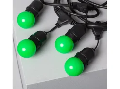 Guirnalda Exterior con Bombillas LED E27 5.5m IP65 Negro Verde