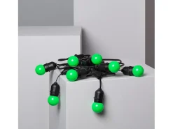 Guirnalda Exterior con Bombillas LED E27 5.5m IP65 Negro Verde