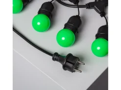 Guirnalda Exterior con Bombillas LED E27 5.5m IP65 Negro Verde