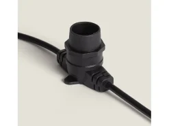 Guirnalda Exterior con Bombillas LED B22 Filamento A60 5m IP44 Negro 4000K Blanco Neutro