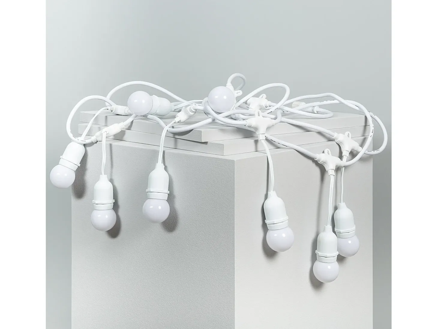 Guirnalda Exterior con Bombillas LED E27 5.5m IP65 Blanco Blanco