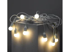 Guirnalda Exterior con Bombillas LED E27 5.5m IP65 Blanco Blanco