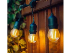 Guirnalda Luces Exterior con 8 Portalámparas E27 5.5m Negro IP65 Negro