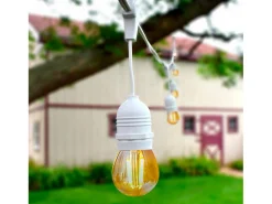 Guirnalda Luces Exterior con 8 Portalámparas E27 5.5m Blanco IP65 Blanco