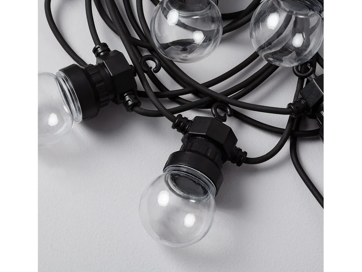 Guirnalda Solar Exterior LED de Bombillas Kepler 7m Transparente