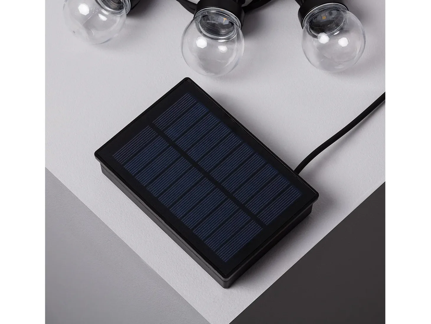 Guirnalda Solar Exterior LED de Bombillas Kepler 7m Transparente