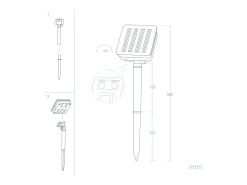 Guirnalda Solar Exterior 30 Bolas LED 5m 3000K Blanco Cálido