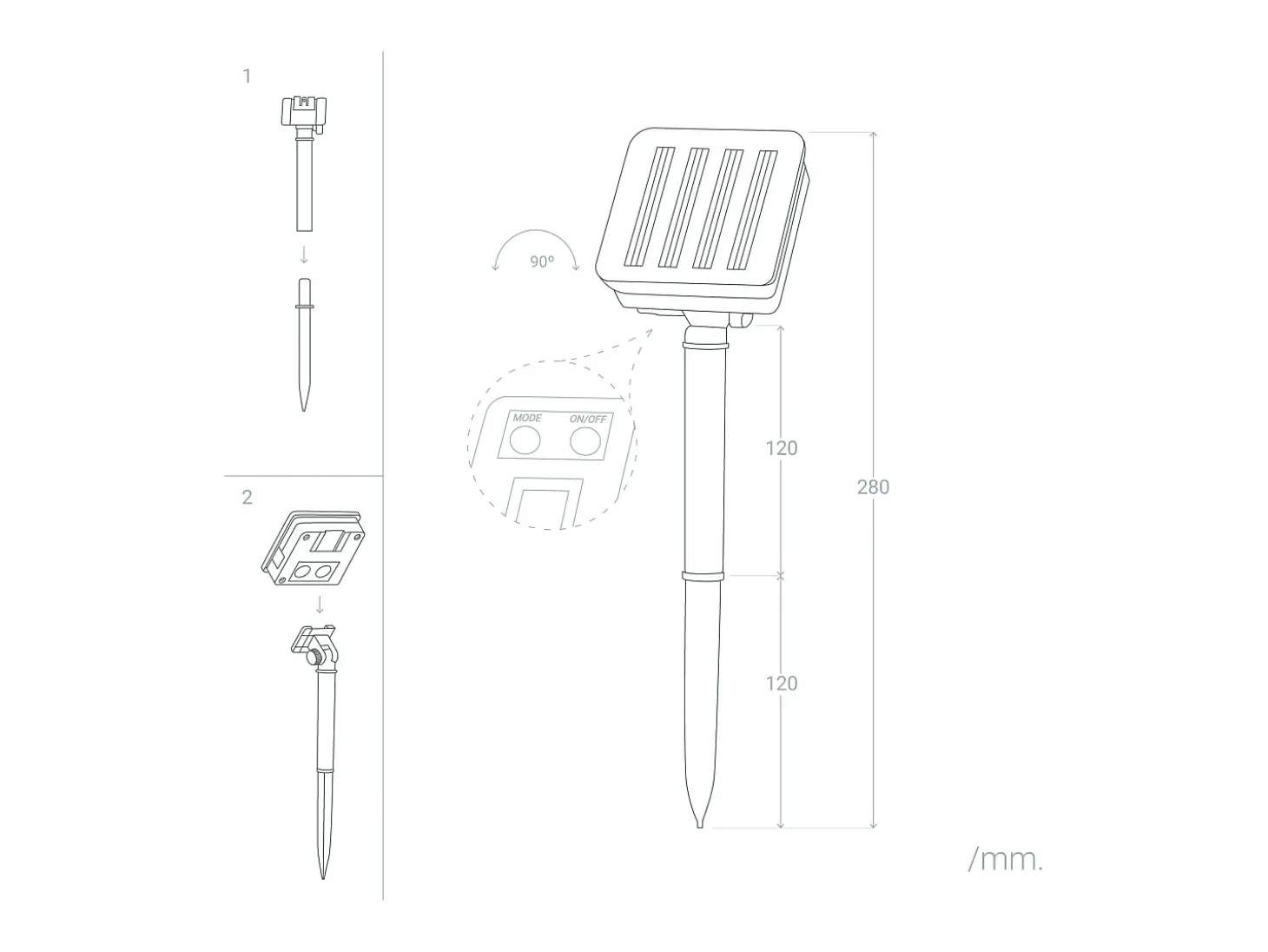 Guirnalda Solar Exterior 30 Bolas LED 5m 3000K Blanco Cálido