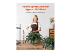 Helecho Artificial SucceBuy, Pack de 2, Helecho Falso de Boston 80-86 cm, 30 Hojas, Colgante, Decoración Interior/Exterior, Hogar/Oficina, Maceta No Incluida