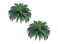 Helecho Artificial SucceBuy, Pack de 2, Helecho Falso de Boston 110-120 cm, 50 Hojas, Colgante, Decoración Interior/Exterior, Hogar/Oficina, Maceta No Incluida