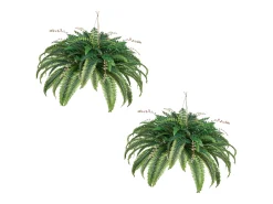 Helecho Artificial SucceBuy, Helecho Falso de Boston 95-105 cm, 80 Hojas, Con Maceta, Colgante/Colocada, Decoración Interior/Exterior, Hogar/Oficina