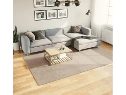 Hester Alfombra de pelo corto suave lavable HUARTE arena 200x280 cm