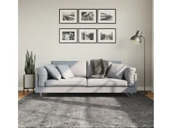 Hester Alfombra de pelo corto suave lavable HUARTE antracita 200x200cm