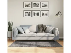 Hester Alfombra de pelo corto suave lavable HUARTE antracita 80x150 cm