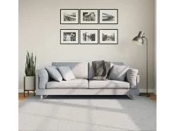 Hester Alfombra de pelo corto suave lavable HUARTE gris 200x200 cm