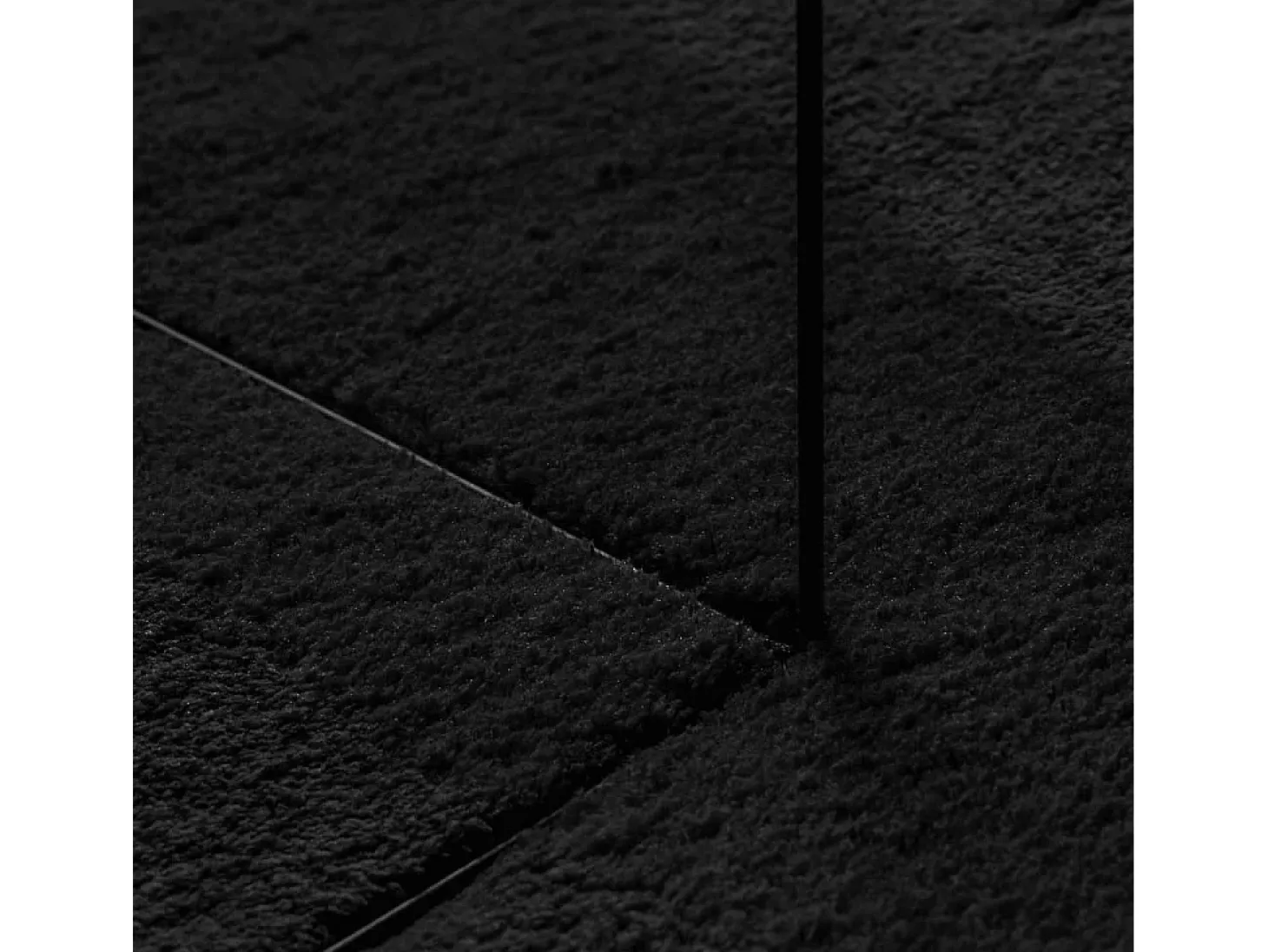 Hester Alfombra de pelo corto suave lavable HUARTE negro 200x200 cm