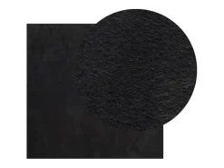 Hester Alfombra de pelo corto suave lavable HUARTE negro 200x200 cm