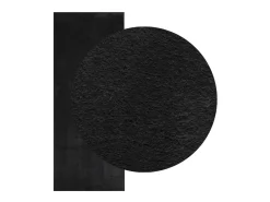 Hester Alfombra de pelo corto suave lavable HUARTE negro 80x200 cm