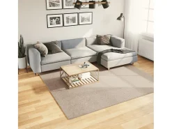 Hester Alfombra de pelo corto suave lavable HUARTE arena 240x240 cm