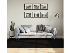Hester Alfombra de pelo corto suave lavable HUARTE negro 160x230 cm