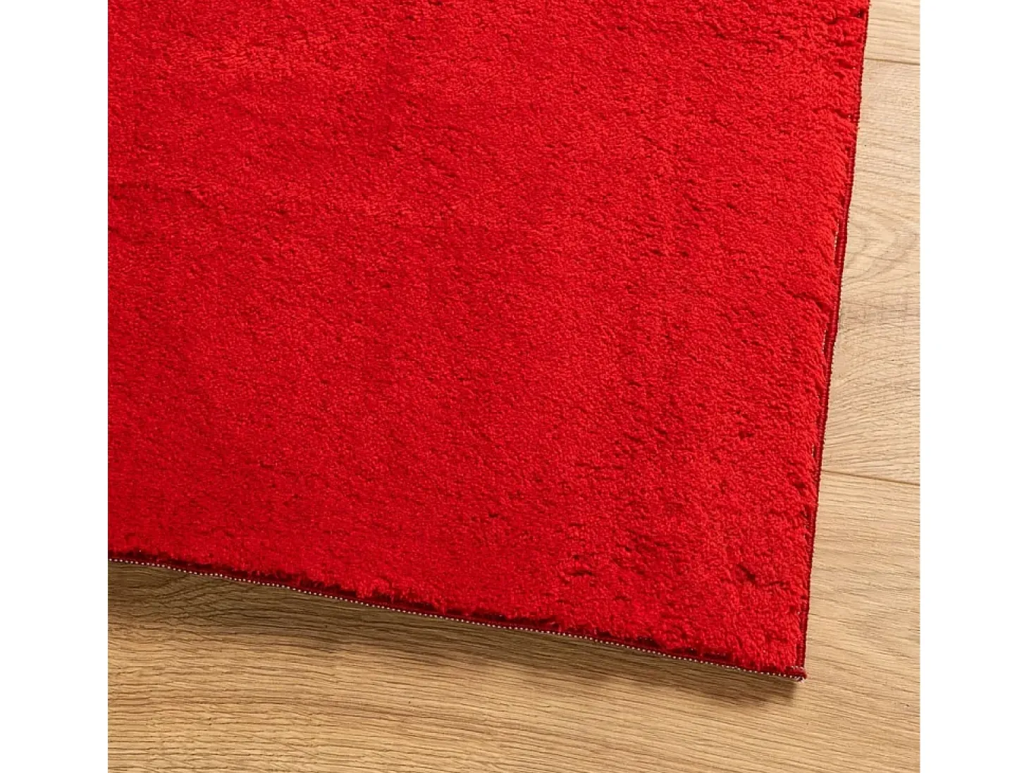 Hester Alfombra de pelo corto suave lavable HUARTE rojo 160x160 cm