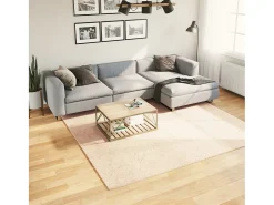 Hester Alfombra de pelo corto suave lavable HUARTE beige 240x240 cm